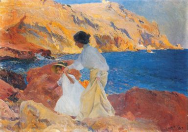 Joaquín Sorolla (1863-1923) Clotilde und Elena auf den Felsen, 1863 