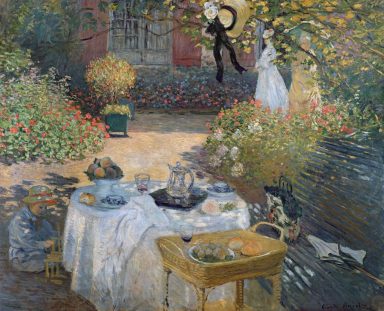 Claude Monet (1840-1926) Das Mittagessen, Monets Garten in Argenteuil, 1873 