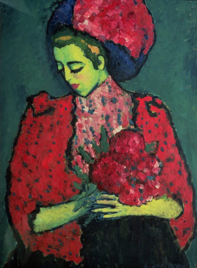 Alexej von Jawlensky (1864-1941) Junges Mädchen mit Pfingstrosen, 1909